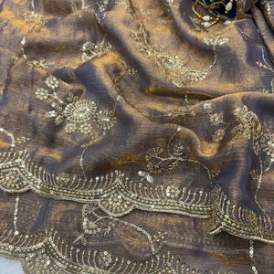 Salwar Kameez en Chiffon de Soie Doux et Confortable, Magnifique Broderie de Paillettes, Entièrement Cousu, avec Blouse Mono Banglori, Idéal pour les Fêtes - Product Image 3