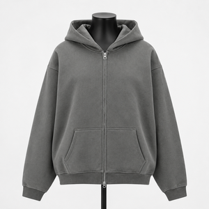 Fabricante de Sudaderas con Capucha Unisex de Alta Calidad OEM, Sudadera con Capucha Personalizada con Cierre Completo y Logotipo Impreso - Product Image 1