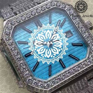 นาฬิกาข้อมือผู้ชาย Charm Luxury ขนาด 40 มม. ตัวเรือนทรงสี่เหลี่ยม ระบบอนาล็อก กลไกอัตโนมัติ แสดงวันที่ ประดับเพชร สายสแตนเลส หน้าปัดกระจก - Product Image 3
