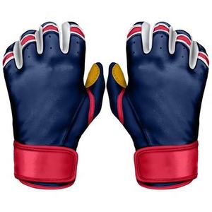 Guantes de Bateo de Béisbol Personalizados de Cuero Genuino con Puño Largo, Unisex para Adultos y Jóvenes - Product Image 1