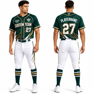 Ensemble de vêtements de baseball athlétique, maillot et pantalon, géométrique, léger, ventilé, respirant, extensible, durable, confortable, pour l'entraînement - Product Image 3