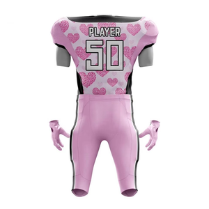 Maillots de football américain personnalisés grande taille à manches courtes, sublimation en gros, 100 % polyester mesh, taille élastique adulte, fabricant OEM - Product Image 1