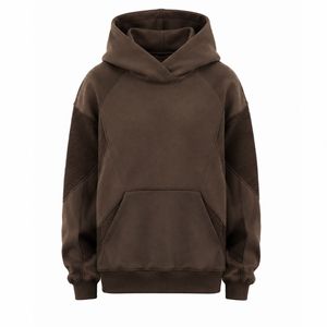 Men's Autumn Hooded Fleece Sweatshirt <b>Raglan</b> Sleeve Regular Fit Pocket Casual Solid Color Breathable Knitted Hoodie 100% Cotton - Product Image 2