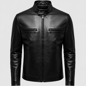Chaquetas de Cuero Genuino para Hombre, Chaquetas Casuales de Invierno para Clima Frío, Ropa Exterior Cómoda, Prendas de Cuero Suave y Elegantes - Product Image 1