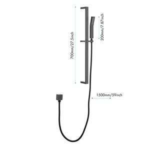 Doccetta portatile ecologica con barra scorrevole da 28 pollici e tubo da 59 pollici # # # #   Set di Accessori per il Bagno - Product Image 1