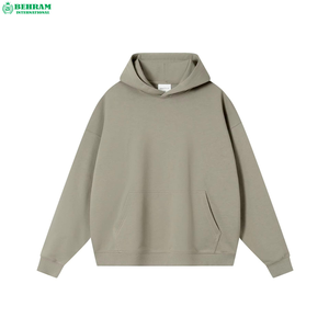 Sweat-shirt unisexe en molleton épais 100 % coton, délavé à l'acide, effet brûlé, bords bruts, personnalisé, écologique, pour l'hiver - Product Image 2