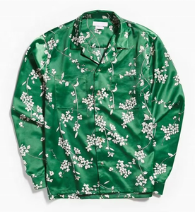 เสื้อเชิ้ตผ้าไหมซาตินคุณภาพสูง แขนยาว สำหรับผู้ชาย เหมาะสำหรับวันหยุดพักผ่อนชายหาด เสื้อลำลอง พิมพ์ลายผ้าไหมทั้งตัวแบบกำหนดเอง เสื้อฮาวายสำหรับผู้ชาย - Product Image 5