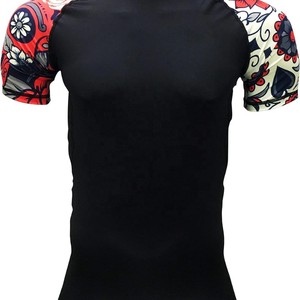 Camiseta de Jiu Jitsu/MMA/Grappling de Manga Corta, Transpirable, con Estampado, de Spandex/Algodón, en Oferta - Product Image 2
