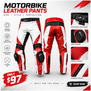 Biker Riding <b>Leather</b> Motorcycle <b>Pants</b> Unisex Professional Motorbike <b>Leather</b> <b>Pants</b> Moto Racing Protective <b>Leather</b> <b>Pants</b> <b>Men</b> Women - Product Image 1