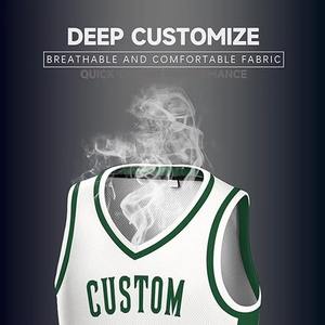 Maillot de basket-ball pour hommes, design unique, haute qualité, vente en gros, impression par sublimation, OEM personnalisé, coupe ajustée, col en V, respirant - Product Image 5