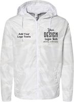 Vestes coupe-vent légères à capuche unisexes INK STITCH Exp54lwz avec broderie personnalisée sur le devant