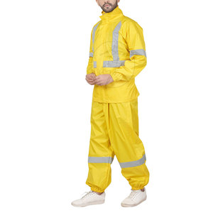 Vêtements de travail durables avec panneaux réfléchissants, combinaison haute visibilité à manches longues, vêtements confortables, vente en gros, combinaison de sécurité d'usine - Product Image 1