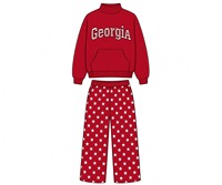 Ensemble de survêtement 2 pièces pour femme : Sweat-shirt à col montant oversize à manches longues avec poche et pantalon de survêtement à jambe large imprimé étoiles