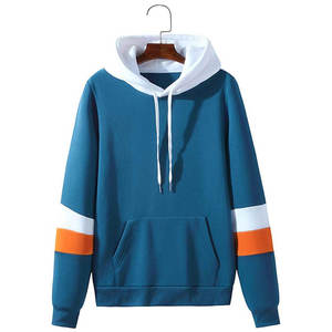 Sweat-shirt à capuche color block à manches longues, pull décontracté en tissu doux avec poche avant, confortable pour le quotidien, coupe décontractée, vêtement d'extérieur - Product Image 3