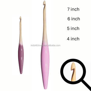 Crochets en bois faits à la main en gros d'usine Aiguilles à tricoter ergonomiques Ensembles portables colorés pour l'artisanat de passe-temps de couture pour enfants - Product Image 4