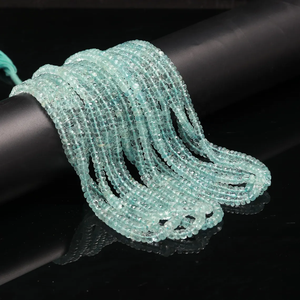 Cuentas Rondelle facetadas de Aguamarina azul AAA, piedras preciosas naturales de 6mm y 16 pulgadas para la fabricación de joyas minimalistas - Product Image 5