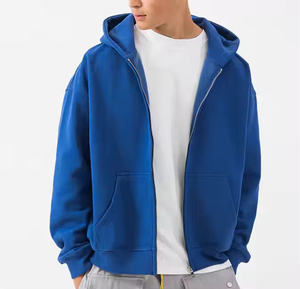 Sweat-shirt à capuche zippé personnalisé OEM avec logo brodé, 100 % coton French Terry, pour homme, collection 2026 - Product Image 5