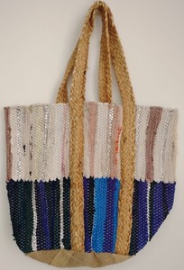 Sac fourre-tout messager bohème en jute et coton 2026 pour femme, grand format, écologique, réutilisable, pour voyage et shopping, personnalisable - Product Image 2