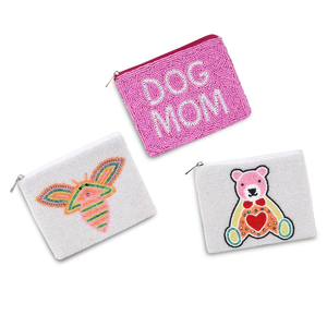 Monedero Elegante Bordado con Cuentas, Cartera Pequeña con Cierre Seguro - Product Image 2
