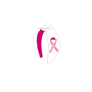 Nouveau Bandeau Classique Perlé à Nœuds Fait Main Écologique, Collection Ap Curated Couture, Cadeau Signifiant pour Survivants du Cancer (Breast Cancer) - Product Image 2