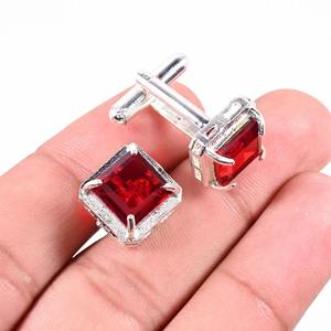 Gemelos de Lujo Rafay en Plata 925 Pulida con Baño de Oro Clásico Verde Esmeralda, Joyería para Hombre, Regalo para Novio, Accesorios Formales - Product Image 3