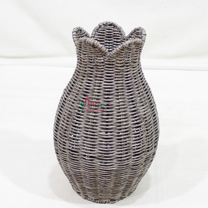 Jarrón de Plástico Hecho a Mano con Forma de Trompeta, Decoración Rústica para Mesa con Diseño Floral - Product Image 2