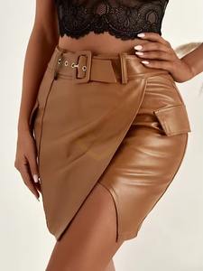 Faldas de Cuero para Mujer de Alta Calidad, Logotipo Personalizado, Estilo Urbano, Nueva Moda, Superventas - Product Image 6