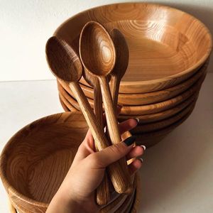 Aesthetic <b>Wooden</b> Spoon and Chopsticks <b>Set</b> Eco Friendly Kitchen Utensils Acacia Wood Salad <b>Tools</b> Manual Serving Spoon <b>Set</b> - Product Image 4