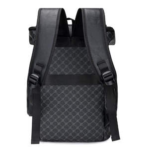 Wholesale Modern Custom PU Leather Laptop <b>Backpack</b> USB Anti-Theft Waterproof Large Capacity Unisex for Business Travel College - Product Image 5