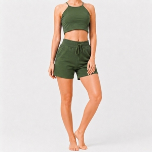 Ensemble décontracté pour femmes, short taille haute et haut court, confortable et décontracté pour l'été - Product Image 4