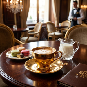 Ensemble de tasses à thé et soucoupes en laiton doré poli miroir classique, élégantes tasses à café en forme de tulipe, vaisselle pour hôtels de luxe, banquets, vente en gros - Product Image 4