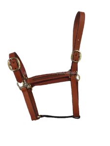 Licol de cheval en cuir de luxe, cuir de haute qualité, canal vide, avec couronne anatomique et matériel en or ROSE - Product Image 4