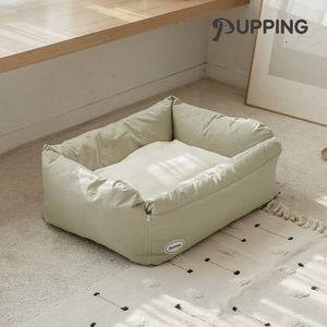PUPPING Multi-Use Durable <b>Dog</b> <b>Bed</b> with <b>Bolster</b> Design-Korean Luxury Cotton & Bio-Washed Pet <b>Bed</b> for Sleep & Lounging - Product Image 5