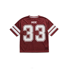 Maillot de football américain en maille rouge 100 % polyester respirant, personnalisable avec numéro, uniforme d'équipe, tenue d'entraînement, fournisseur OEM en gros - Product Image 3