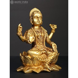 6 pulgadas diosa hindú Bala Ambika estatua de latón Bala Tripurasundari escultura de latón para el hogar, regalos y Templo hecho en La India - Product Image 4