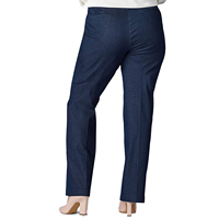 Pantalon de travail taille haute bleu marine pour femme, coupe droite, formel, décontracté, imprimé, grandes tailles