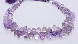 Perles en améthyste naturelle du Brésil, forme goutte lisse, taille 5x8 à 6x11 MM, perles en améthyste de 8 pouces, perles en améthyste - Product Image 6