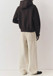 OEM Custom Men's Hoodie in 100% Cotton Fleece with <b>Zip</b> <b>Fastening</b> Long Sleeve and Kangaroo Pocket Quick Dry & Breathable - Product Image 4