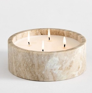 Portavelas de piedra verde, soporte decorativo para velas, soporte de piedra natural, decoración escultural para el hogar, portavelas de mesa, portavelas rústico - Product Image 5