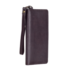 Women Long Wristlet Leather Wallets RFID Travel Family Passport <b>Holder</b> Cards <b>Document</b> Organizer Booklet Indian Factory Clutch - Product Image 4