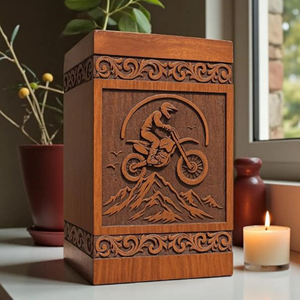 Custom Engraved Wooden Resin Urn <b>Box</b>: <b>Pet</b>/Human <b>Memorial</b> Keepsake urn <b>Memorial</b> Keepsake by AYAANS - Product Image 3