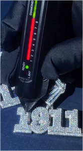 Nuevo Diseño Personalizado, Colgante de Letra Hip Hop con Incrustaciones de Moissanita VVS y Plata de Ley 925, Unisex para Fiestas - Product Image 2