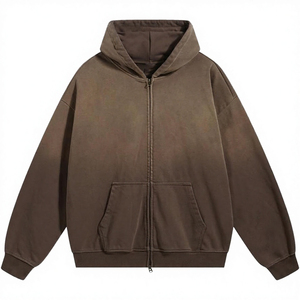 Meilleur sweat à capuche pour homme, coupe classique, 100% coton molletonné, délavé à l'acide, impression numérique, léger, chaud pour l'hiver - Product Image 3