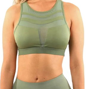 Ensemble de yoga 2 pièces pour femme, couleur bordeaux uni, haut court dos nageur, leggings taille haute longueur intégrale, sans couture, extensible dans les quatre sens, vêtements de sport - Product Image 6
