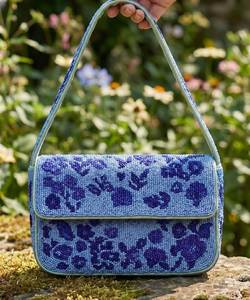 Bolso de Hombro Bordado con Cuentas, Bolso de Hombro Floral Hecho a Mano con Cuentas, Bolso Elegante Bordado con Cuentas para Mujer, Colorido - Product Image 6