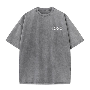 T-shirt vintage respirant à manches courtes en coton 100% de haute qualité 180g pour hommes, tissu tricoté à motif uni, vente en gros personnalisée - Product Image 4