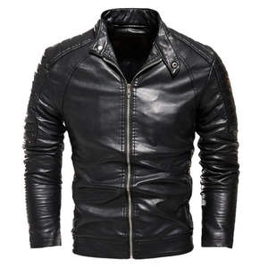 Chaqueta de Cuero para Hombre, Elegante para Uso Diario, Cómoda, Duradera, Corte Moderno, Alta Calidad, Diseño Impermeable en la Parte Delantera - Product Image 3