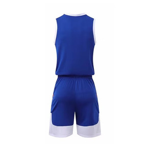 Conjunto de Uniforme de Baloncesto Ekin Impex Azul sin Mangas, Uniforme para Adultos que Absorbe la Humedad, Uniforme de Baloncesto con Estampado Sublimado - Product Image 3