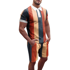 Conjunto de Dos Piezas de Camiseta Polo y Pantalones Cortos Personalizados con el Último Diseño para Hombre, Ropa Masculina, Traje de Verano - Product Image 6