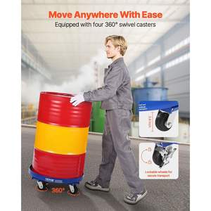 Chariot à tambour de 55 gallons avec une capacité de 2000 lb Chariot à tambour à 4 roulettes Chariot à tambour de 2000 lb - Product Image 4